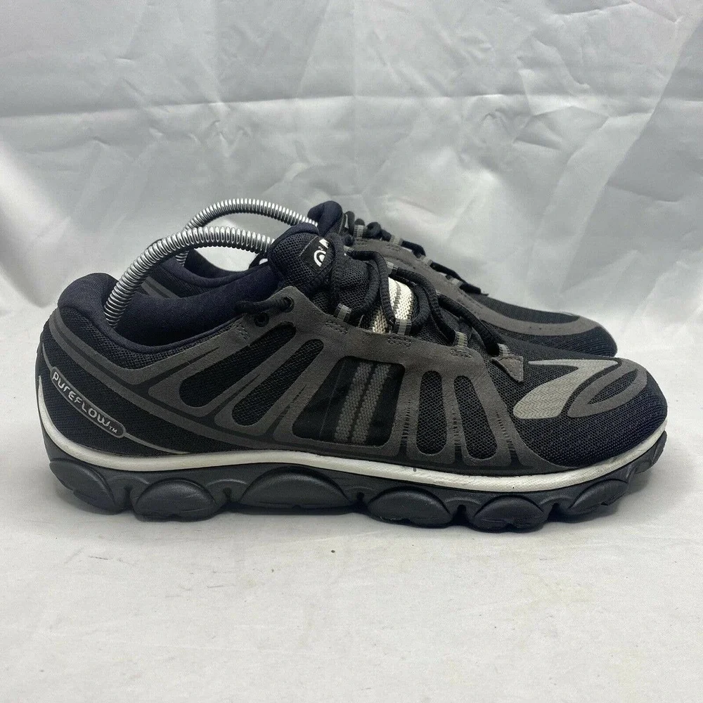 Brooks Pure Flow 2 Black Silver Running Shoes 1101371D815 Mens Size 10.5_2